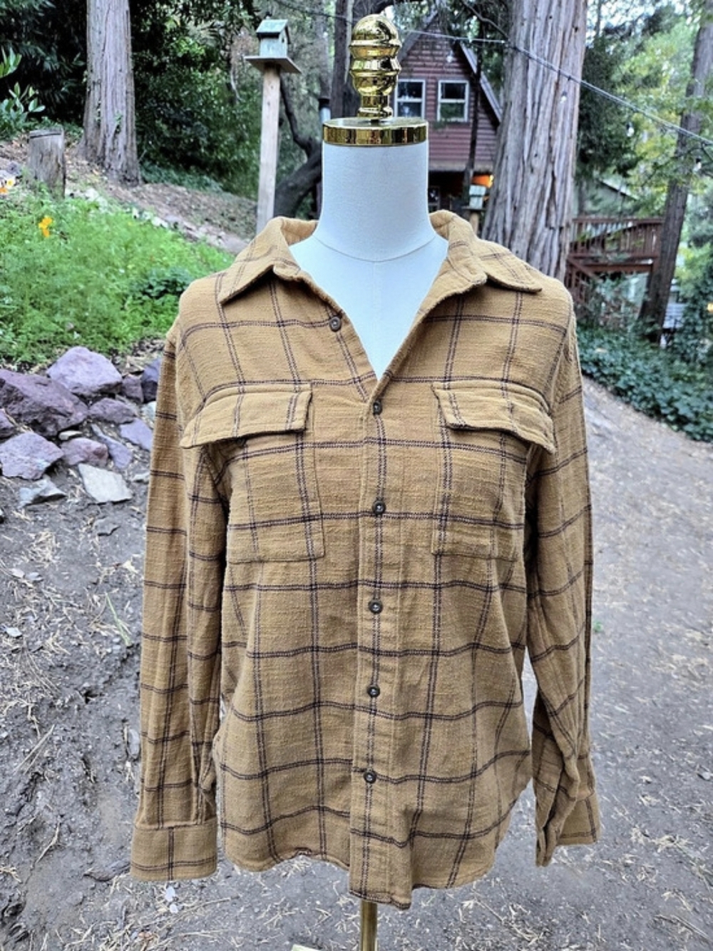 Madewell 100% Cotton Autumn Fall Plaid Button Down Size XS
